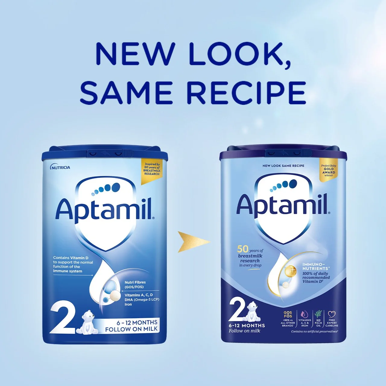 2罐装||英国爱他美 Aptamil Formula 2段婴儿奶粉 6-12个月 800G