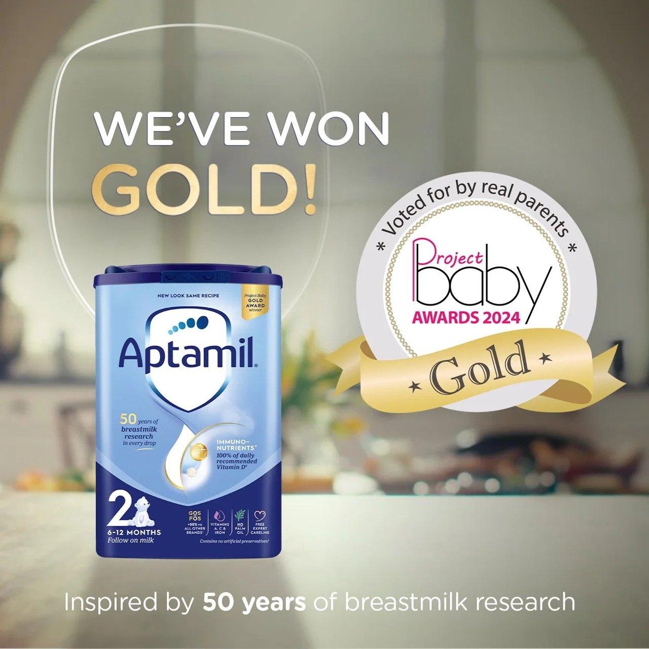 2罐装||英国爱他美 Aptamil Formula 2段婴儿奶粉 6-12个月 800G