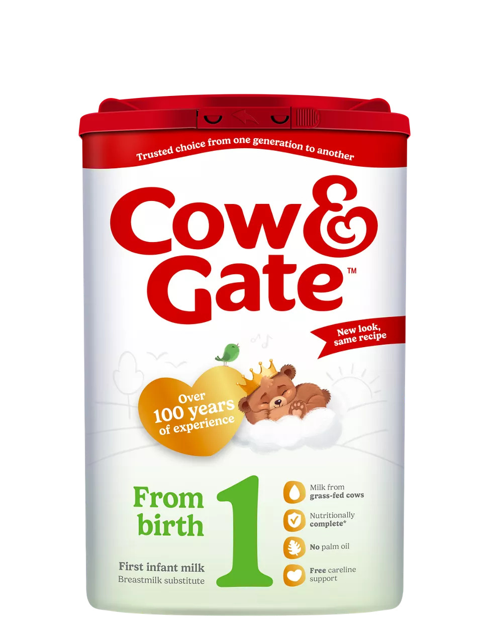 4罐装||英国牛栏Cow&Gate1段婴儿奶粉 0-6个月 800G 新包装