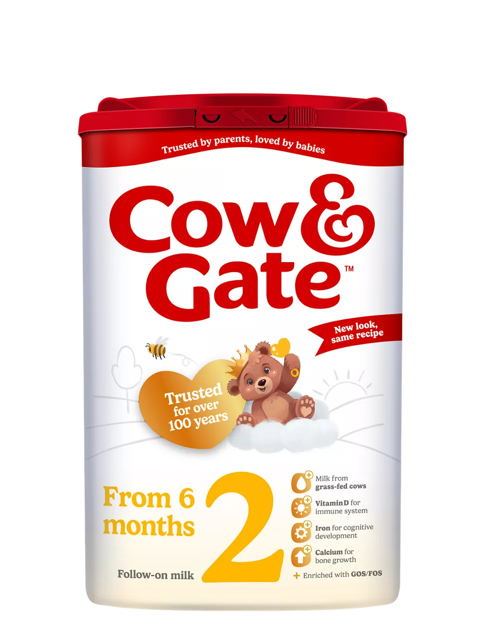6罐装||英国牛栏Cow&Gate2段婴儿奶粉 6-12个月 800G 新包装