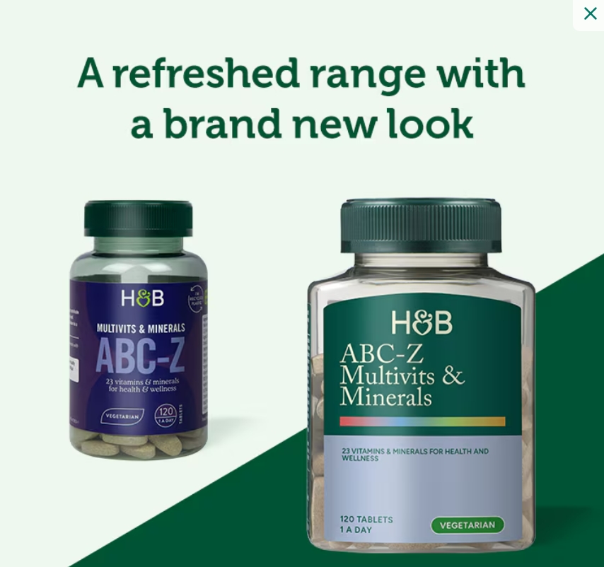 3件装||H&B 荷柏瑞合维生素全族 男女 综合 多维 增强免疫力 120片 Holland & Barrett