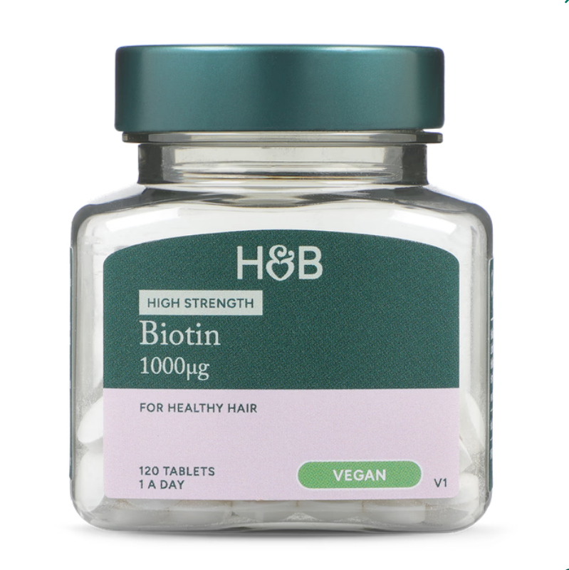 4盒装||H&B荷柏瑞（防脱发掉发）生物素1000µg 120粒 Holland & Barrett