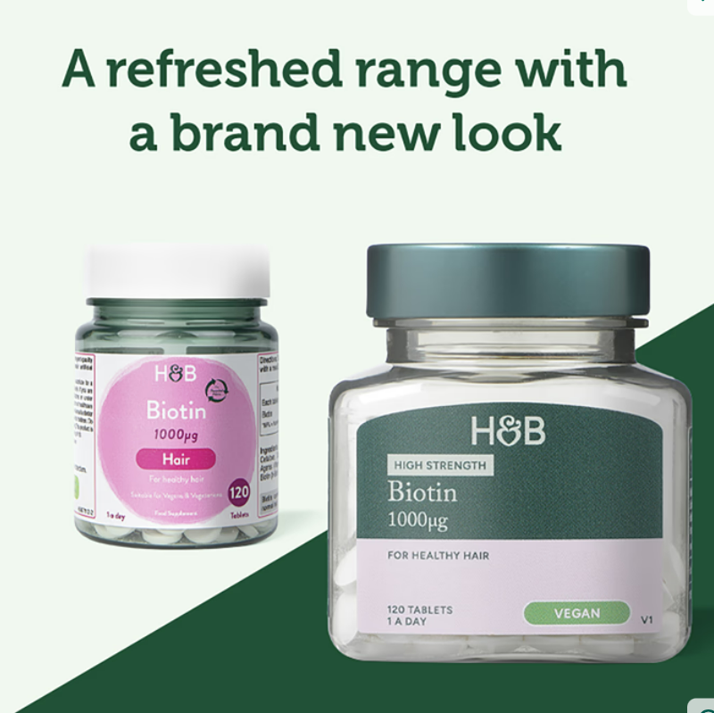 H&B荷柏瑞（防脱发掉发）生物素1000µg 120粒