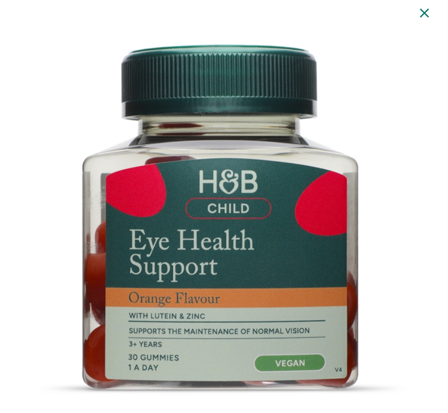 4盒装||H&B荷柏瑞儿童护眼叶黄素软糖 加锌 橘子味 30粒 Holland & Barrett