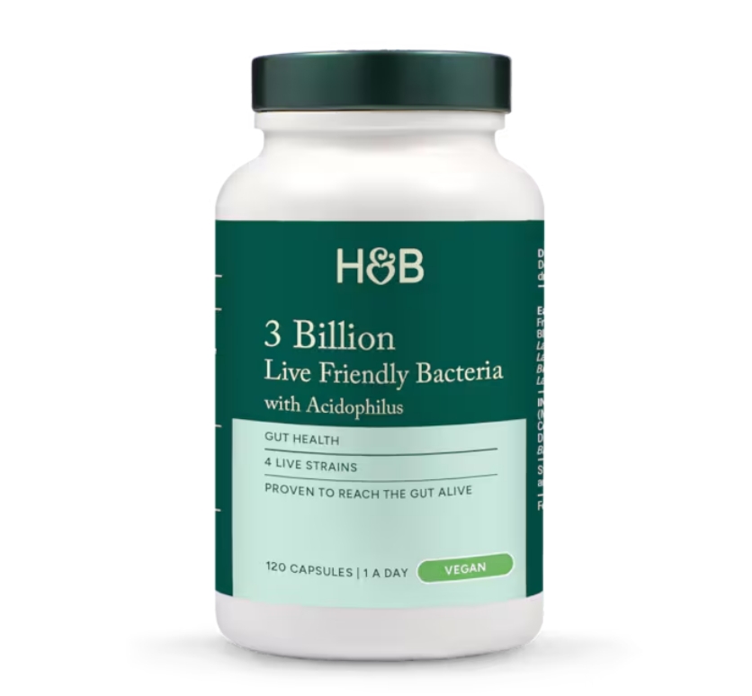 【8折】3瓶装||H&B 荷柏瑞嗜酸乳杆菌胶囊30亿 肠道益生菌 120粒 Holland&Barrett