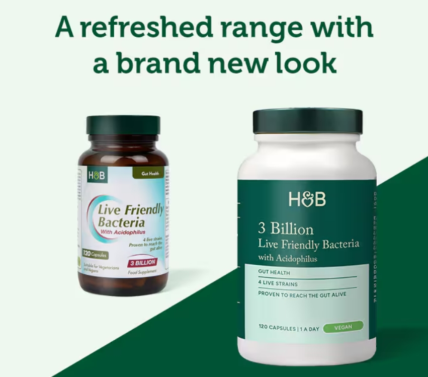 【8折】3瓶装||H&B 荷柏瑞嗜酸乳杆菌胶囊30亿 肠道益生菌 120粒 Holland&Barrett
