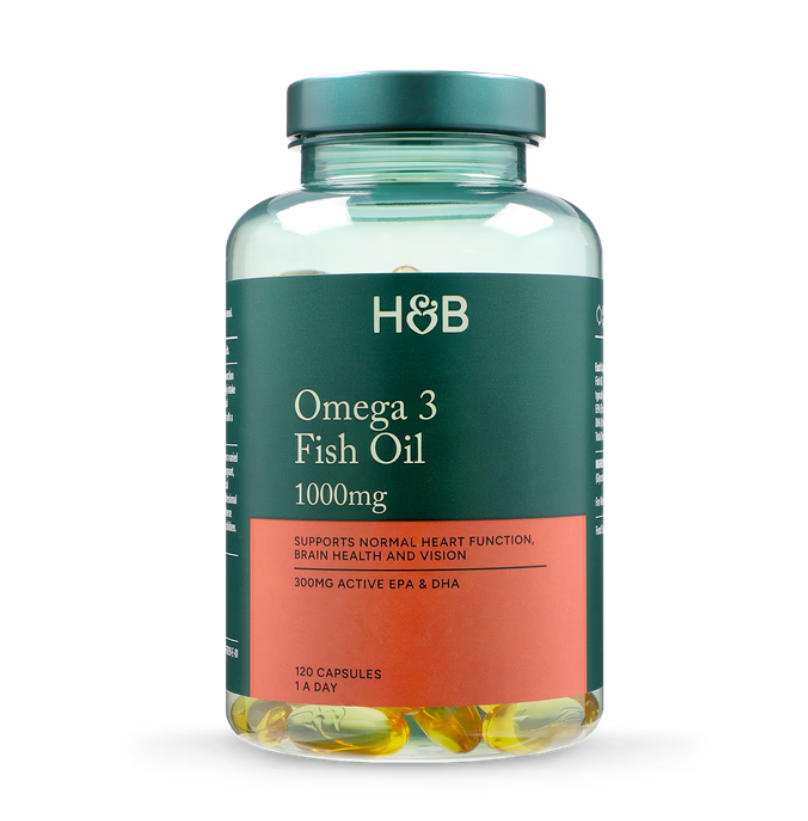3瓶装||H&B荷柏瑞Omega 3深海鱼油1000mg 120粒 Holland&Barrett