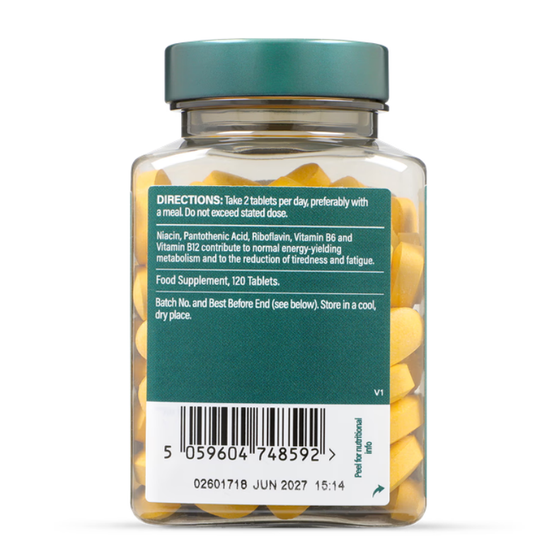 H&B 荷柏瑞复合维生素B族 肌醇 生物素 提升精力 120粒 Holland & Barrett