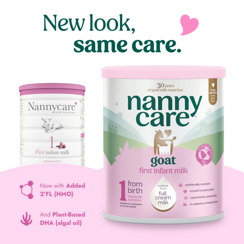 [新]英国Nannycare纳尼凯尔婴幼儿羊奶粉1段 0-6个月 800g【配方升级，含HMO】