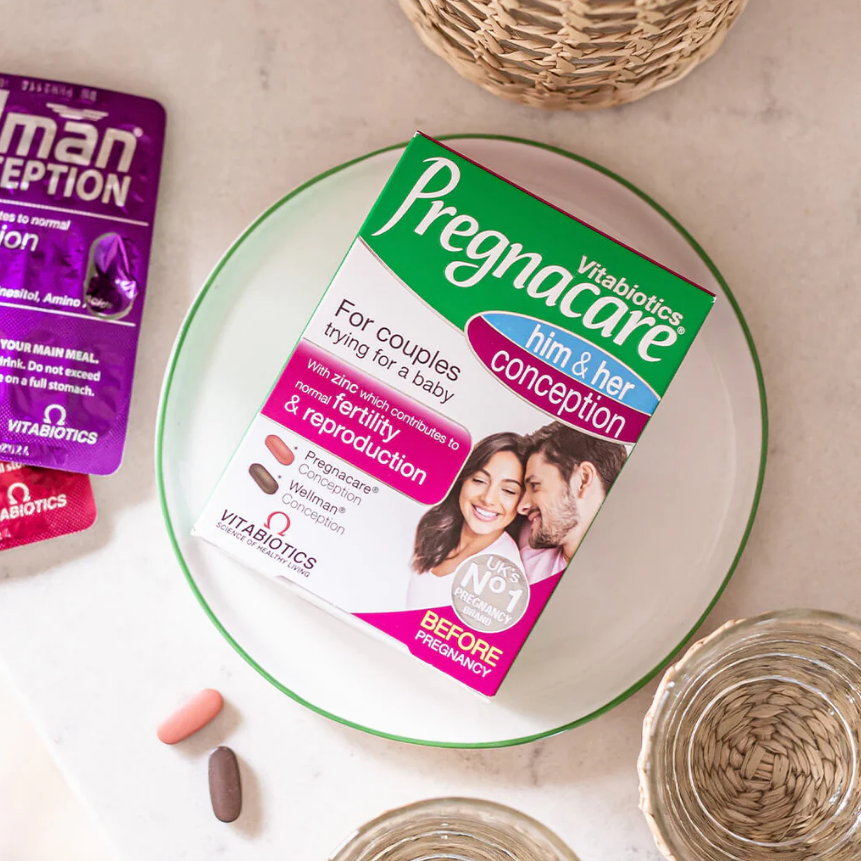 薇塔贝尔 男女备孕维生素 60粒 孕前助孕 Vitabiotics Pregnacare